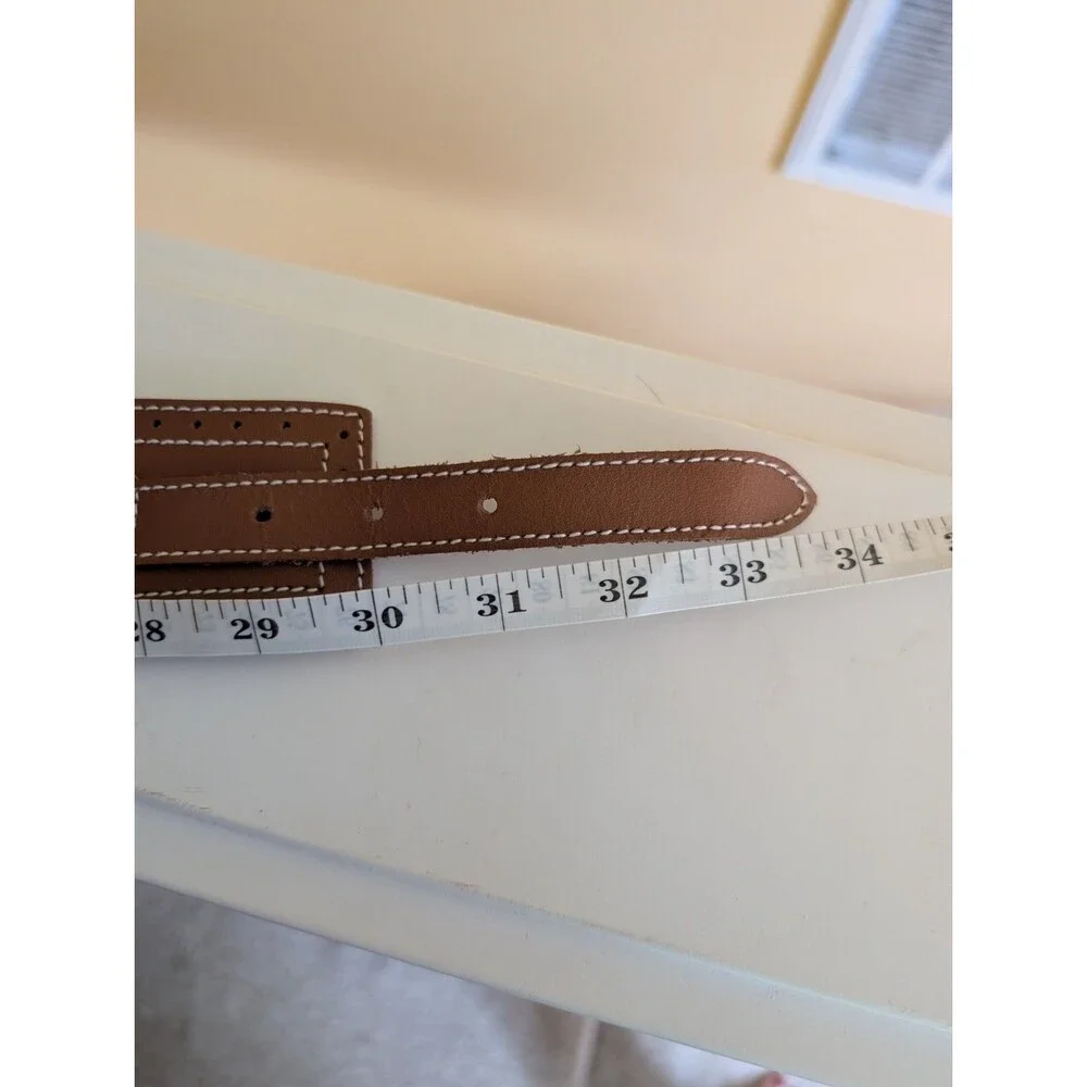 Leather Womens Belt Small Brown Wide Statement Western Cowboy Cowgirl Boho Rodeo